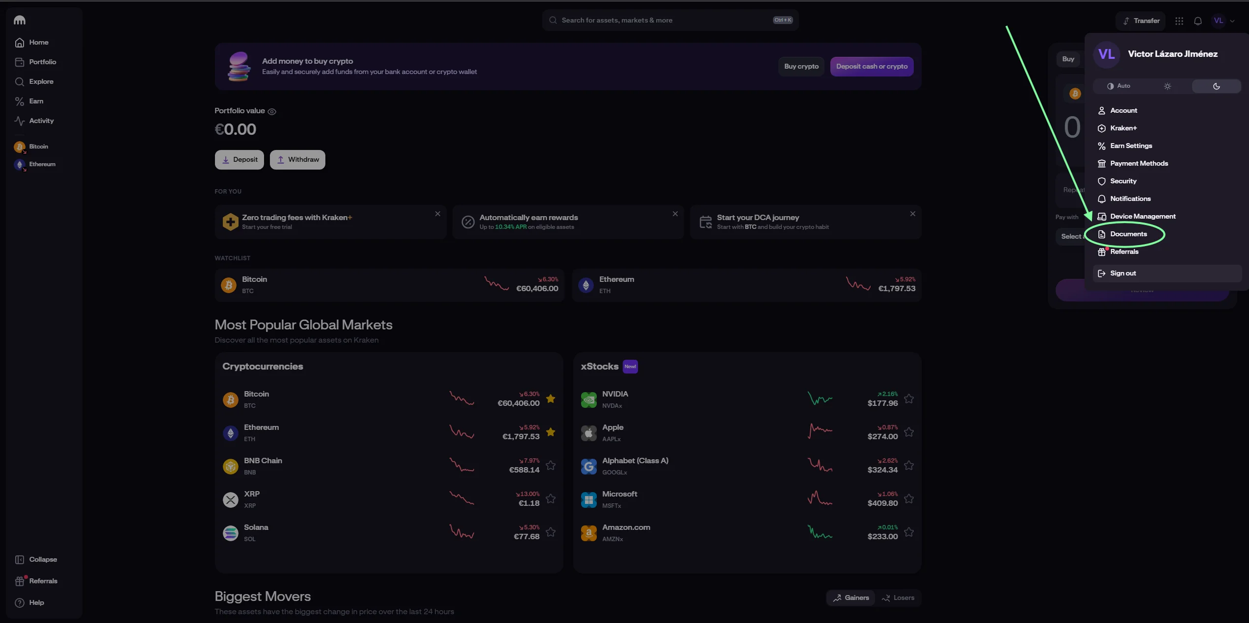 Paso 2: Click en Documents